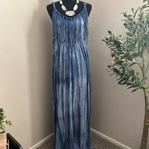 American Rag Maxi Blue Tie Dye Size 1X  (Jewlery not included)
